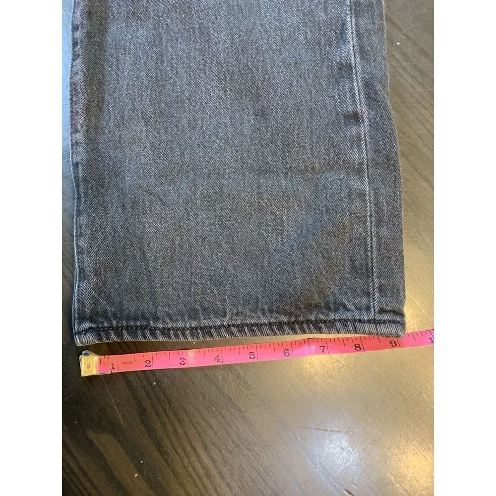 Levis 501xx Black Button Fly Jeans Mens Size 46x32 (44x28) Black‎ Patch Straight